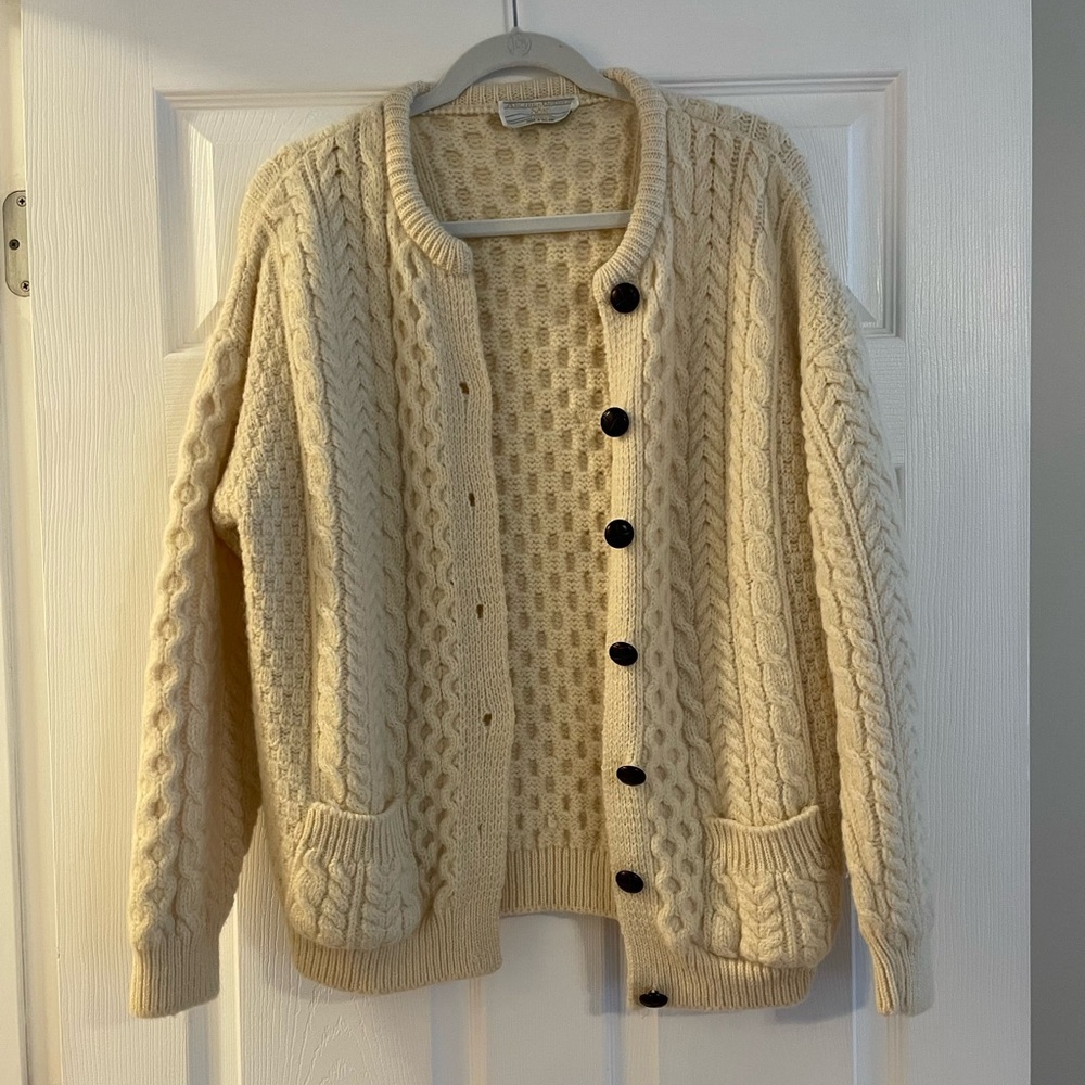 Vintage Wool Button up Sweater